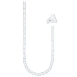 Nanocable Organizador de Cables Flexible 25 mm, Blanco, 1 m